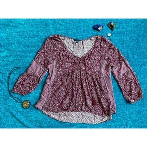 American Eagle Floral Peasant Top